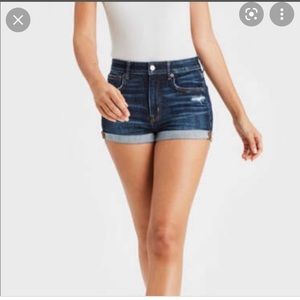 American Eagle hi rise shortie denim shorts size 0